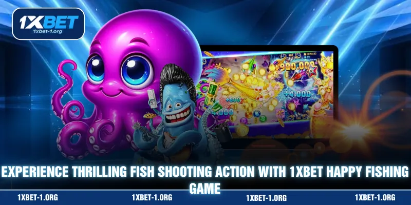 Experience thrilling fish shooting action with 1XBET Happy Fishing game